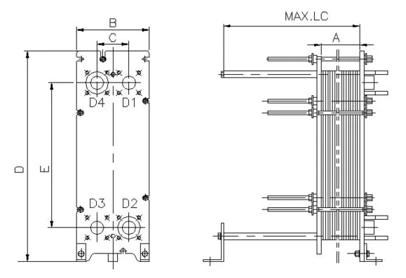 M3/M6/M10/M15/M20/Mx20/Mx25/Ts6/Ts20/Tl10/T20 Yojo B60h Gasket Plate Heat Exchanger HVAC Marine Heat Exchanger Gasket Plate